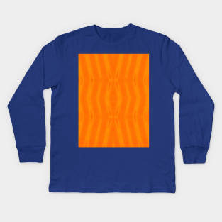 Pumpkin Orange Pattern Kids Long Sleeve T-Shirt